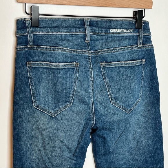 CURRENT/ELLIOTT high rise distressed straight jeans size 26 - Picture 7 of 8